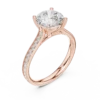 100@R-#viwe2_result Elegant Solitaire Diamond Ring with Delicate Side