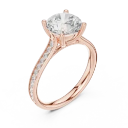 Elegant Solitaire Diamond Ring with Delicate Side