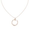 Minimalist Diamond Circle Pendant- Silver, Gold, Rose Gold