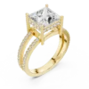 1384@Y-#viwe2_result Princess Cut Diamond Ring with Twisted Shank