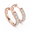 Diamond Studded Hoop Earrings