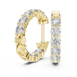Elegant Hoop Diamond Earrings