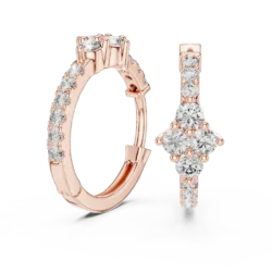 Stylish diamond earrings with 26 stones