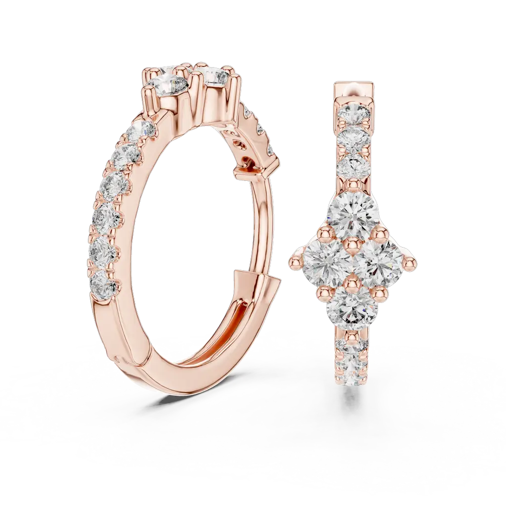 Stylish diamond earrings with 26 stones