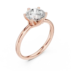 Solitaire Ring with 8mm Center Diamond