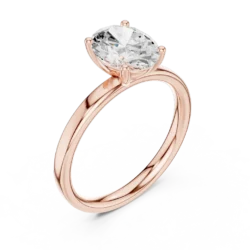 Oval Diamond Solitaire Ring