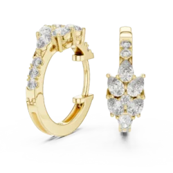 Elegant Triple-Drop Diamond Earrings