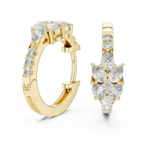 Elegant Triple-Drop Diamond Earrings