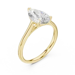 Elegant Pear-Cut Solitaire Ring in Classic Setting
