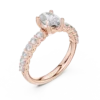 Oval-Center Diamond Ring with Round Accents