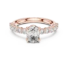 Oval-Center Diamond Ring with Round Accents