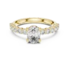 Oval-Center Diamond Ring with Round Accents