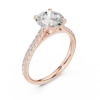 79@R-#viwe2_result Round Solitaire Ring with Pavé Diamond