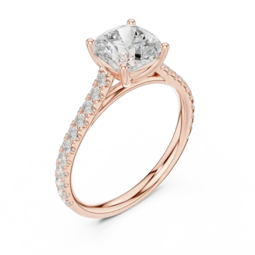 Elegant Cushion Square Diamond Ring for Women