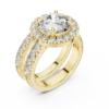 DDLR-007@Y-#viwe2_result Statement Ring with Grand Center Diamond and Triple Halo Accents