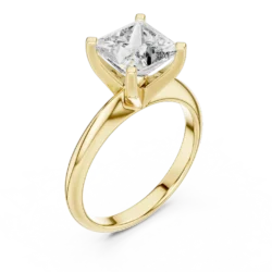 Elegant Princess Cut Solitaire Diamond Ring