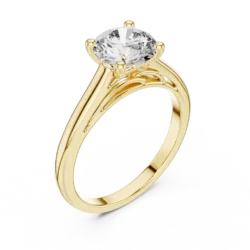 Elegant Solitaire Ring with Classic Round Diamond