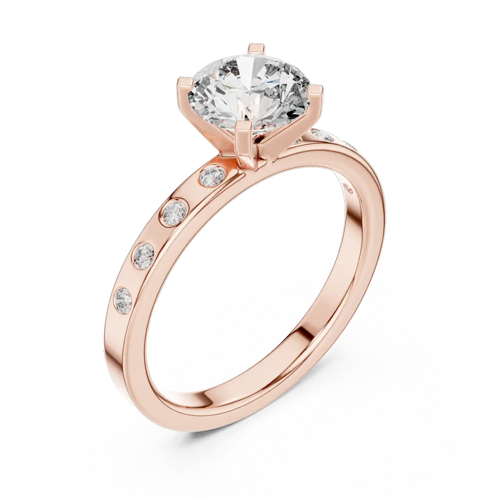 DDLR-189@R-#viwe2_result Bezel and Collet Diamond Ring with Elegant Band Design