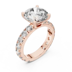 Brilliant Round Diamond LEDIS Ring with U-Cut