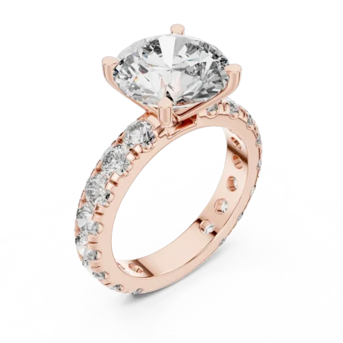 Brilliant Round Diamond LEDIS Ring with U-Cut