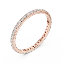 Minimalist Eternity Ring with Round Diamonds