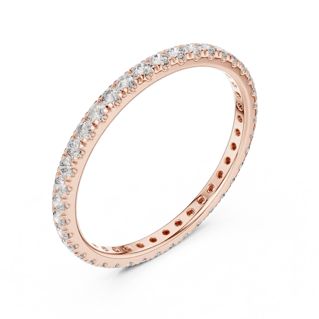 Minimalist Eternity Ring with Round Diamonds