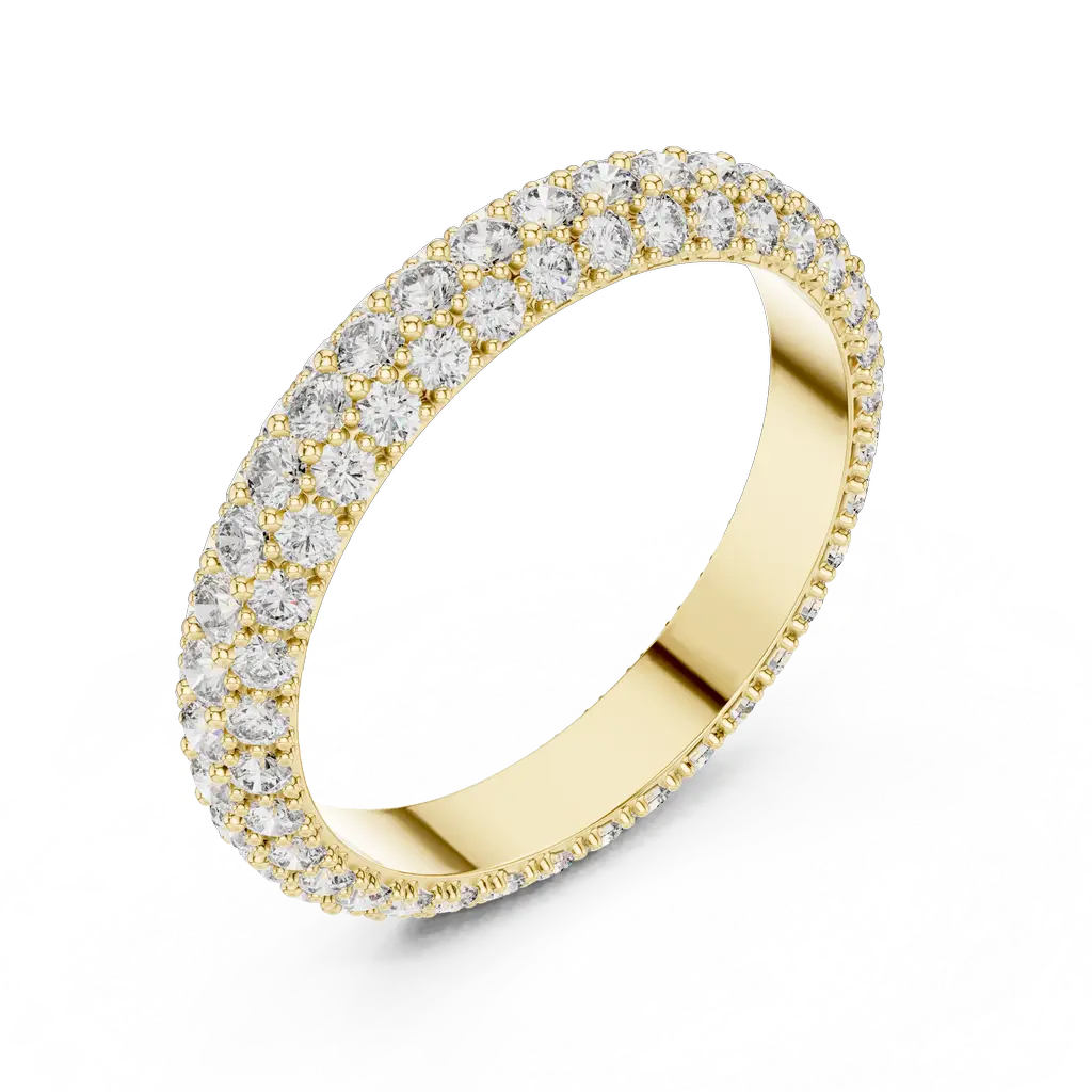 Dual Row Diamond Eternity Ring with Prong Setting