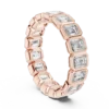 Emerald-Cut Diamond Eternity Ring in Bezel Setting