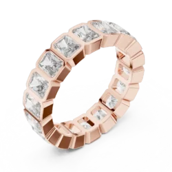 Radiant Cut Diamond Bezel Set Eternity Ring