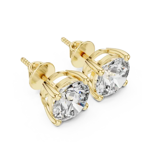 Classic Round Diamond Solitaire Ear Studs