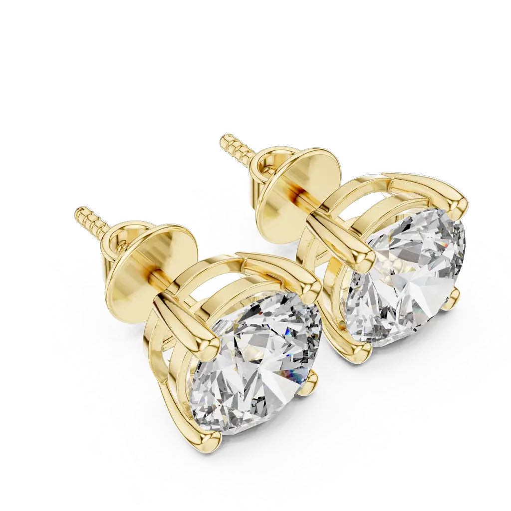 Classic Round Diamond Solitaire Ear Studs