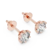 Classic Solitaire Round Diamond Studs