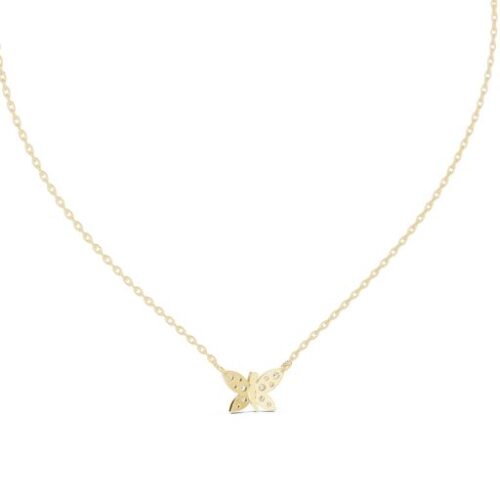 Floral Diamond Pendant Necklace- Silver, Gold, Rose Gold
