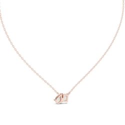 Modern Dual-Stone Pendant Necklace- Silver, Gold, Rose Gold