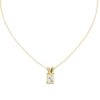GPD-0026@7 Radiant-Cut Blue Pendant with Diamond Accents- Gold, Rose Gold And Silver
