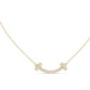 GPD-0030@6 (3) Curved Diamond Accent Pendant Necklace- Gold, Rose Gold And Silver