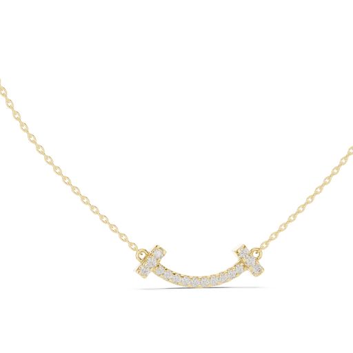 GPD-0030@6 (3) Curved Diamond Accent Pendant Necklace- Gold, Rose Gold And Silver