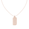 Luxury Pave Diamond Dog Tag Pendant in Silver, Gold & Rose Gold