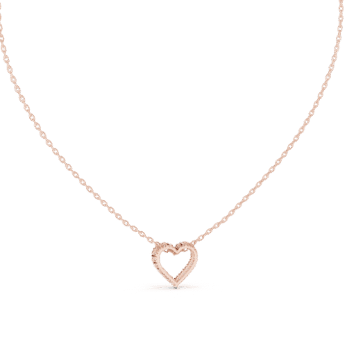 Elegant Heart Diamond Pendant Necklace