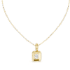 GPD-0075@7 (11) Cushion-Cut Diamond Pendant with Halo Accent (Gold, Rose Gold, Silver)