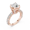 Elegant Princess Cut Diamond Ring with Side Stones