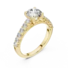 LR-0113-01@Y-#viwe2_result Classic Round Solitaire Diamond Ring with Side Accents