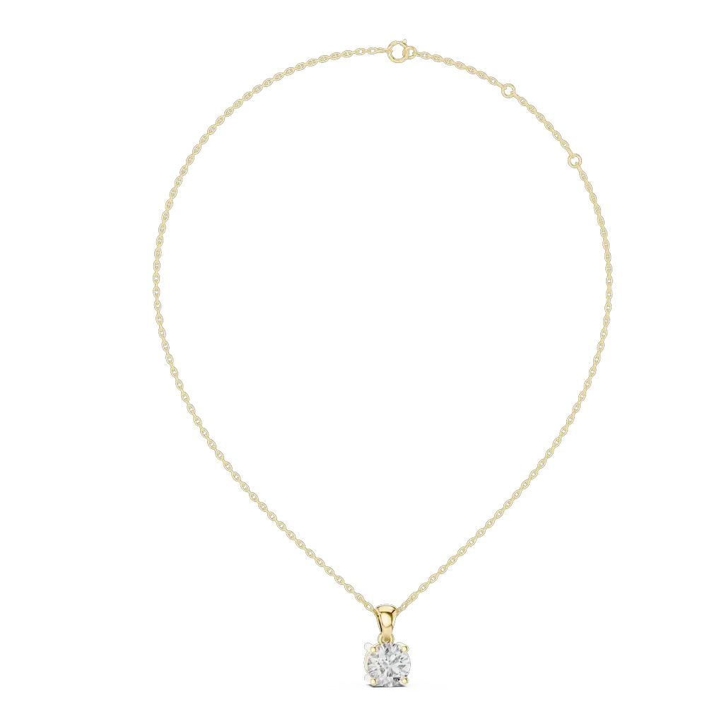 PND-0001@Y-#viwe1_result Classic Solitaire Diamond Pendant
