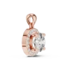 Halo Diamond Pendant with Solitaire Center rose gold