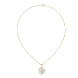 Halo Diamond Pendant with Solitaire Center