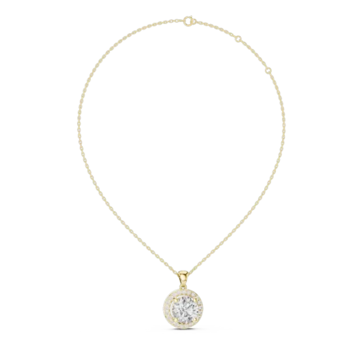 Elegant Round Diamond Pendant