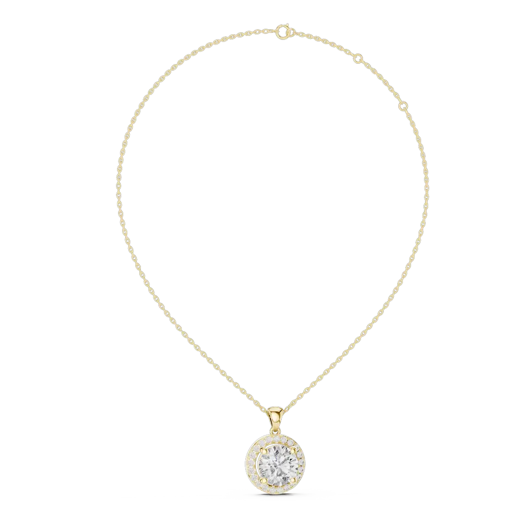 Elegant Round Diamond Pendant