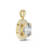 Elegant Round Diamond Pendant gold color