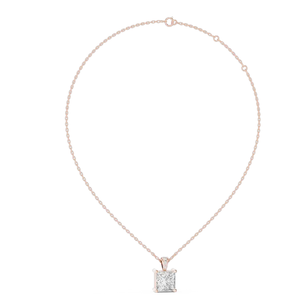 PND-0004@R-#viwe1_result Princess Cut Blue Stone Pendant with Accent Diamonds