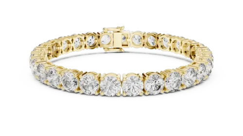 Elegant 6.8-Inch Round Diamond Bracelet